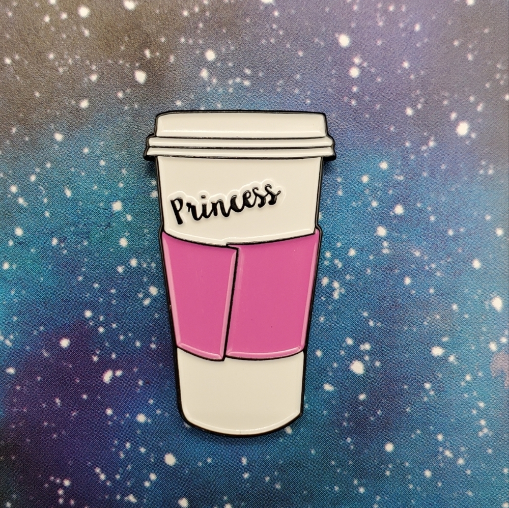 Princess Coffee Cup Enamel Pin